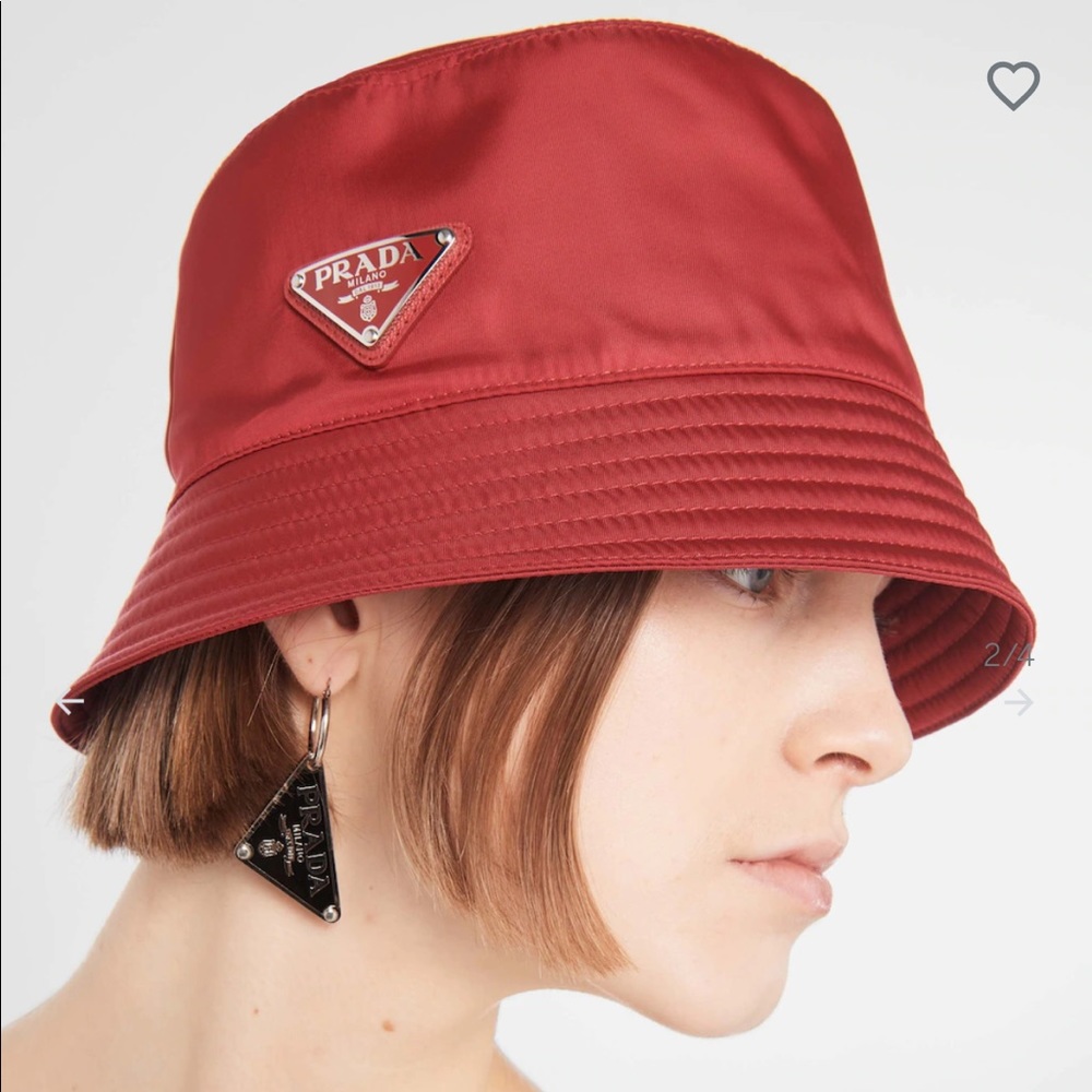 Re-Nylon bucket hat, small size, color red. (New without tags)